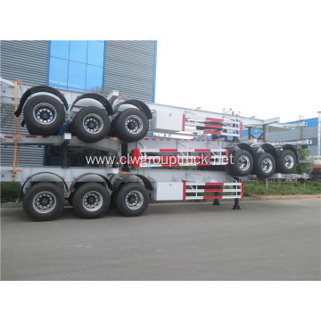 Steel frame shipping container delivery trailer